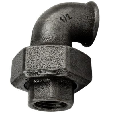 Coude union F/F fonte noire 20x27mm (3/4'')