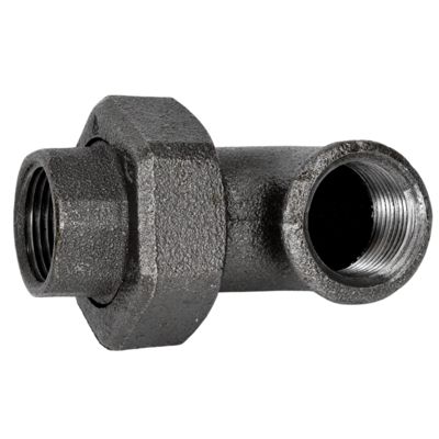 Coude union F/F fonte noire 20x27mm (3/4'')