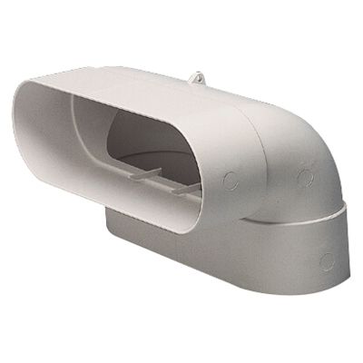 Coude vertical Aldes 200 x 60 mm blanc