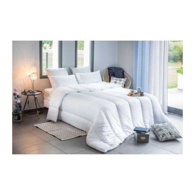 Couette chaude anti-acariens - 400 gr/m² - BLANREVE - 140 x 200 cm - Blanc