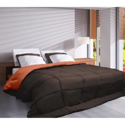 Couette chaude Microfibre Chocolat & Corai140 x 200 cm