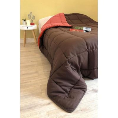 Couette chaude Microfibre Chocolat & Corai140 x 200 cm