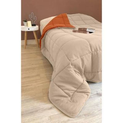 Couette chaude Microfibre Galet & Gingembre 200 x 200 cm