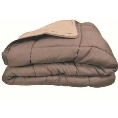 Couette chaude Microfibre Taupe & Lin 220 x 240 cm