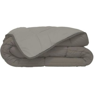 Couette chaude Microfibre Taupe & Lin 240 x 260 cm