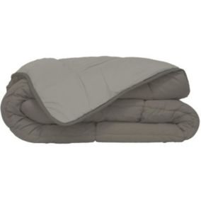 Couette chaude Microfibre Taupe & Lin 240 x 260 cm