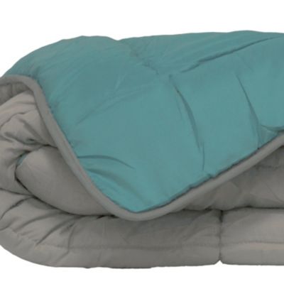 Couette d'été en microfibre bicolore (140x200 cm - Bleu)