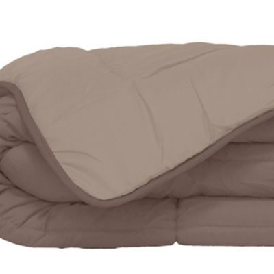 Couette d'été en microfibre bicolore (140x200 cm - Taupe)