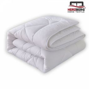 Couette en microfibre 140x200cm Blanche Herzberg HG14267WD