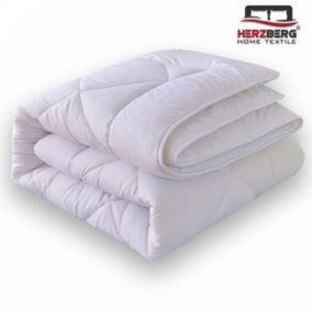 Couette en microfibre 200X200cm Blanche Herzberg HG22067WD