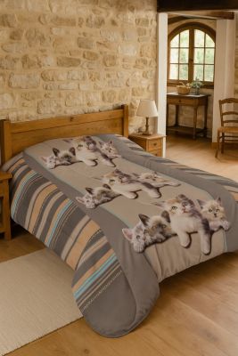 Couette Légère Imprimée Kitten - 1 ou 2 Personnes 200x200 - 2791