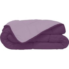 Couette Microfibre Prune & Parme 240 x 260 cm