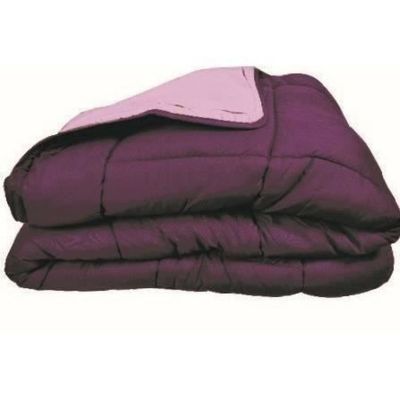 Couette Microfibre Prune & Parme 240 x 260 cm