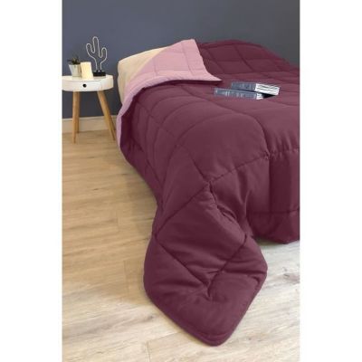 Couette Microfibre Prune & Parme 240 x 260 cm