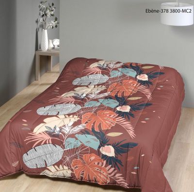 Couette Tempérée Imprimée Ebène - 1 Personne 140 x 200 - 16023