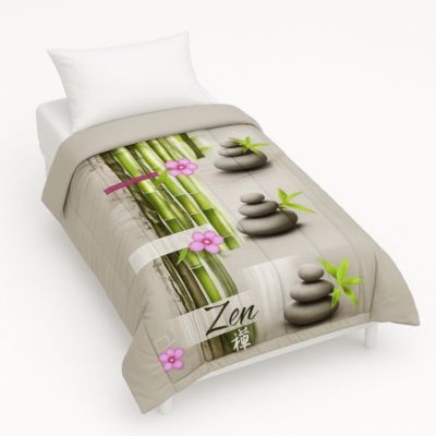 Couette Ultra Légère Imprimée Zen - 1 Personne 140 x 200 - 20173