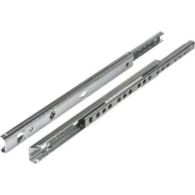 Coulisse à bille rainure de 17 mm (la paire) - Hettich - longueur tiroir 250 à 410 mm