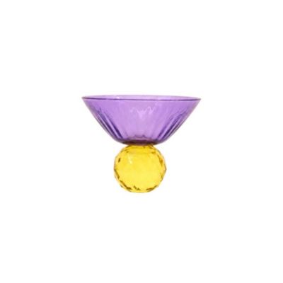 Coupe bicolore en cristal à facettes