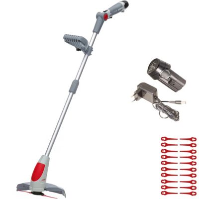 Coupe bordure à batterie 12V Lithium 2,5Ah - Chargeur 12V - 20 Couteaux en nylon Inclus IKRA