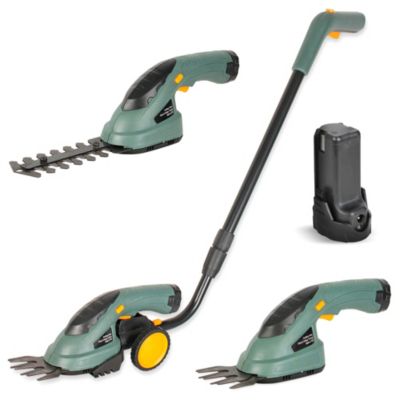Coupe-bordure taille-haie sans fil 2 en 1 FISHTEC télescopique lames 10 et 17 cm