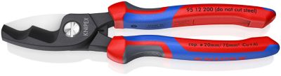 Coupe-câbles KNIPEX 95 12 200 - double tranchant 200 mm, poignées bi-matière