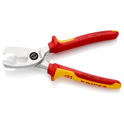 Coupe-câbles KNIPEX double tranchant isolés 1000 V - 200 mm - capacité 70 mm² - modèle 95 16 200