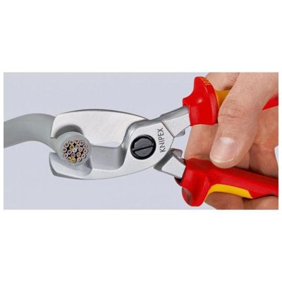 Coupe-câbles KNIPEX double tranchant isolés 1000 V - 200 mm - capacité 70 mm² - modèle 95 16 200