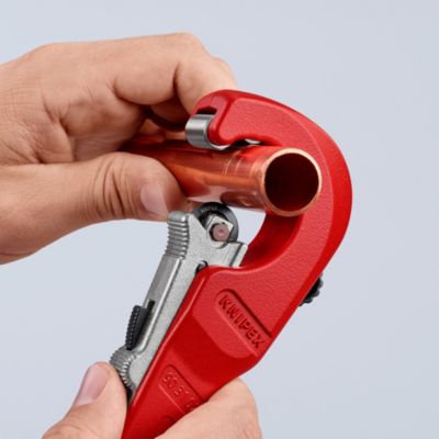 Coupe tube acier inoxydable Knipex Ø35 mm rouge et bleu