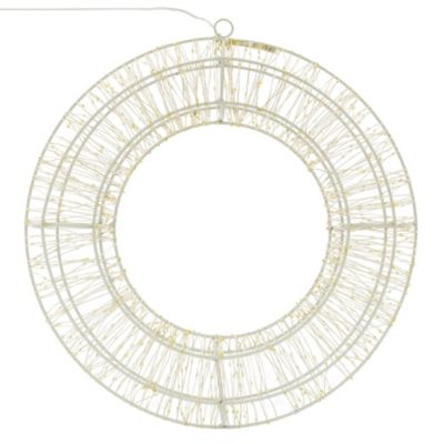 Couronne avec 1440 LEDs de Noel blanc chaud décoration lumineuse ronde 50 cm