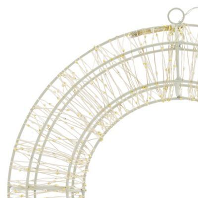 Couronne avec 1440 LEDs de Noel blanc chaud décoration lumineuse ronde 50 cm