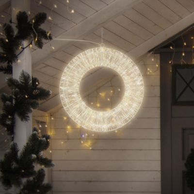 Couronne avec 1440 LEDs de Noel blanc chaud décoration lumineuse ronde 50 cm
