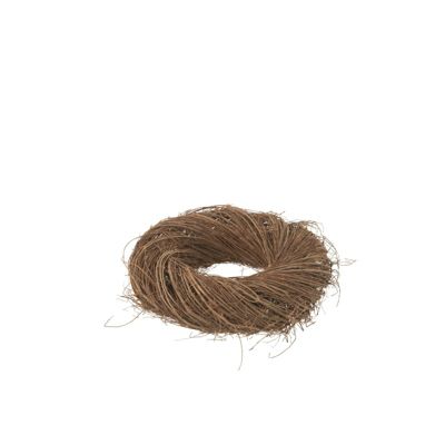 Couronne de brindille de saule en bois marron D.40 cm