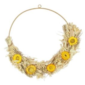 Couronne de fleurs séchées 35 cm