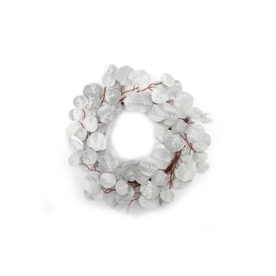 Couronne de Noël Argent, H. 5 cm, EUCALYPTUS