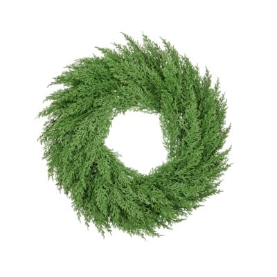 Couronne de Noël artificielle D60 cm - style cyprès - Little Grove
