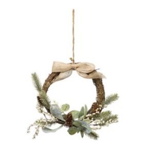 Couronne de Noël "Cocon" 36cm Naturel