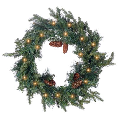 Couronne de Noël LED KAMERUN 60 cm Vert