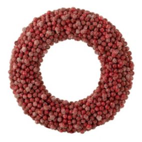 Couronne de Noël Ronde "Baies" 45cm Rouge