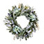 Couronne de Noël avec feuillage et succulentes esprit nature, diam. 50 cm