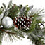 Couronne de Noël avec ornements coloris argent, diam. 50 cm