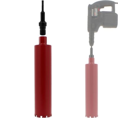 Couronne diamant 102 mm avec adaptateur pour perceuse et perforateur SDS-plus - GT MARKET