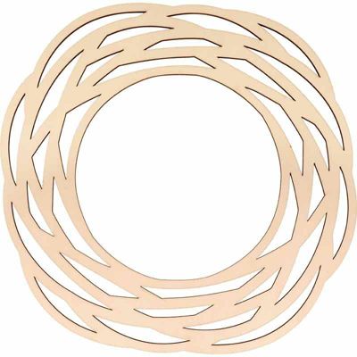 Couronne murale en bois - 32 x 0,5 cm