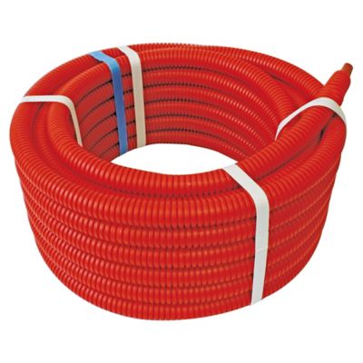 Couronne PER prégainé rouge Ø12 longueur 25 mètres