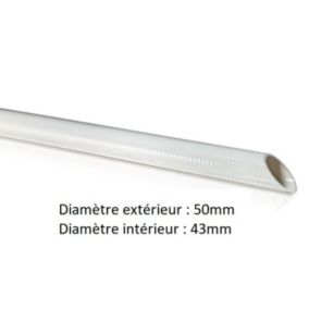 Couronne Rouleau 5M Tuyau PVC Blanc Pression Souple à coller  50mm diamètre extérieur /Bassins et Piscines