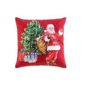 Coussin 40 x 40 cm Pere Noel et sa hotte