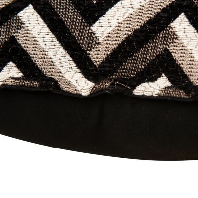 Coussin à chevrons coloris noir et beige L.45 x l.45 cm Tendence