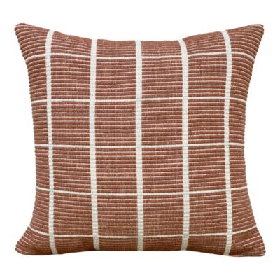 Coussin à motifs Mullido GoodHome L.45 x l.45 cm terracotta