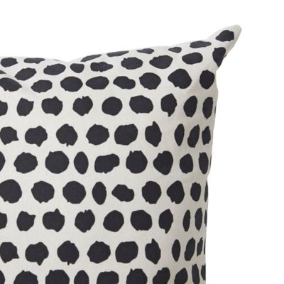 Coussin à pois Blooma Denia blanc et noir 45 x 45 cm