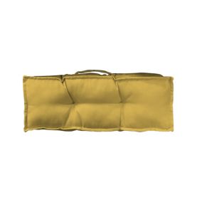 Coussin accoudoir déperlant pour canapé uni jaune ocre L.58 x l.10 x ep.20cm Ornami