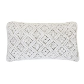 Coussin ALATEPE Coton 30 x 50 cm Macramé Blanc